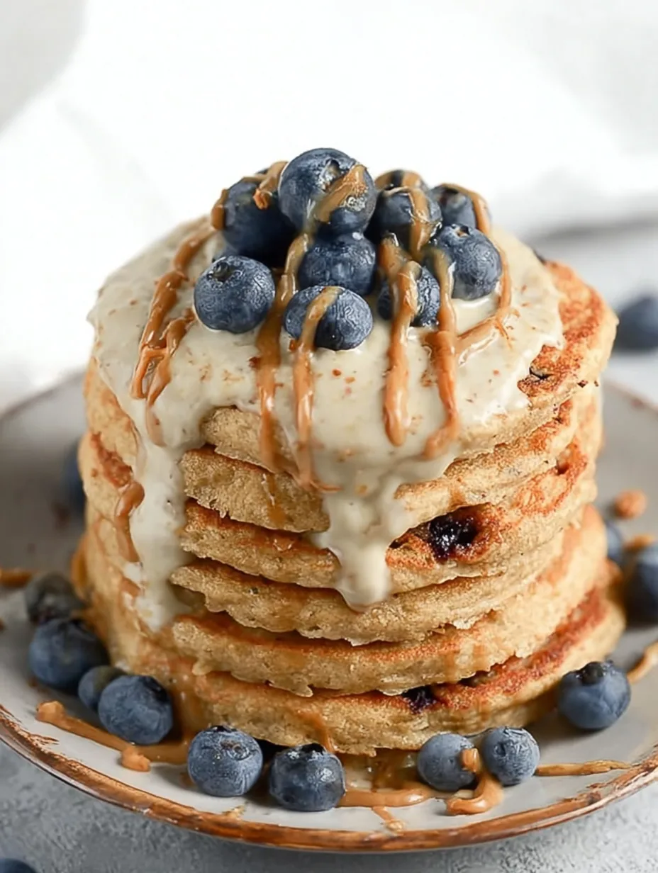 Blueberry Oatmeal Pancakes