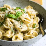 Cheese Tortellini in Garlic Butter Sauce