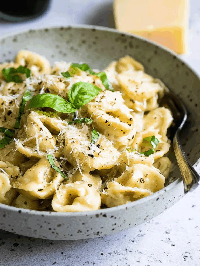 Cheese Tortellini in Garlic Butter Sauce