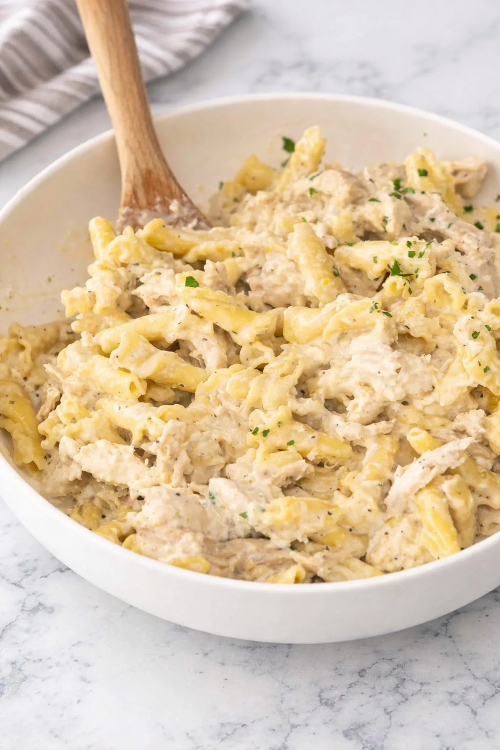 Lazy Day Crockpot Chicken Alfredo