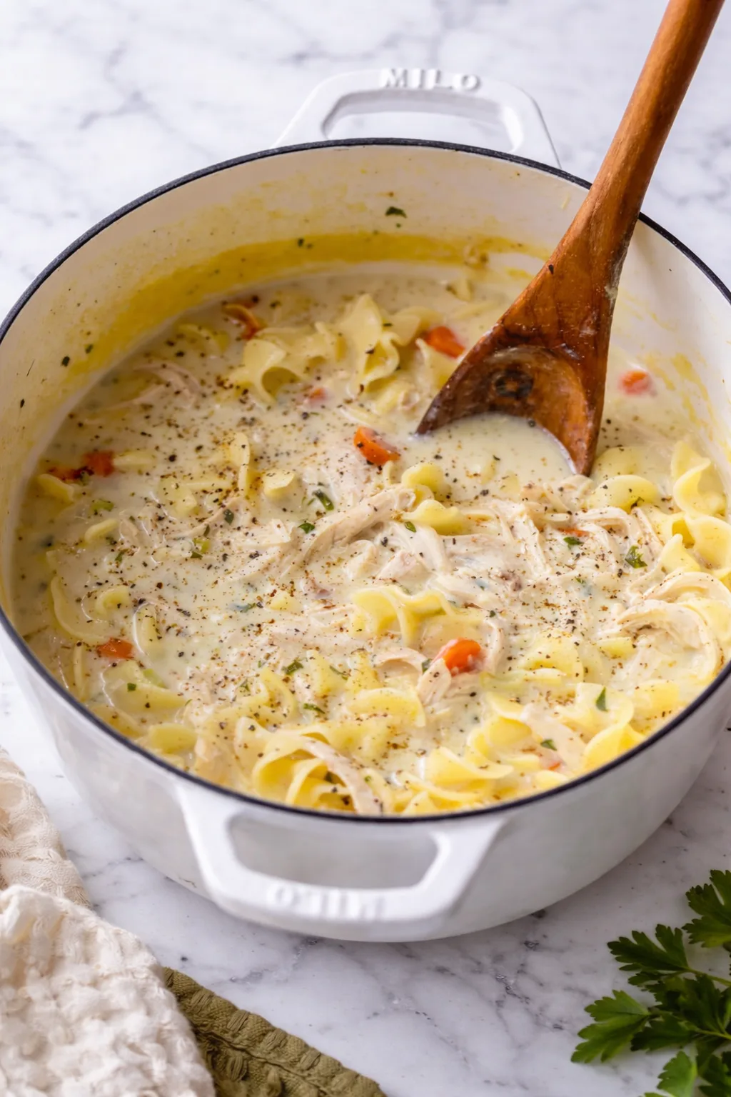 Creamy Turkey Noodle Soup