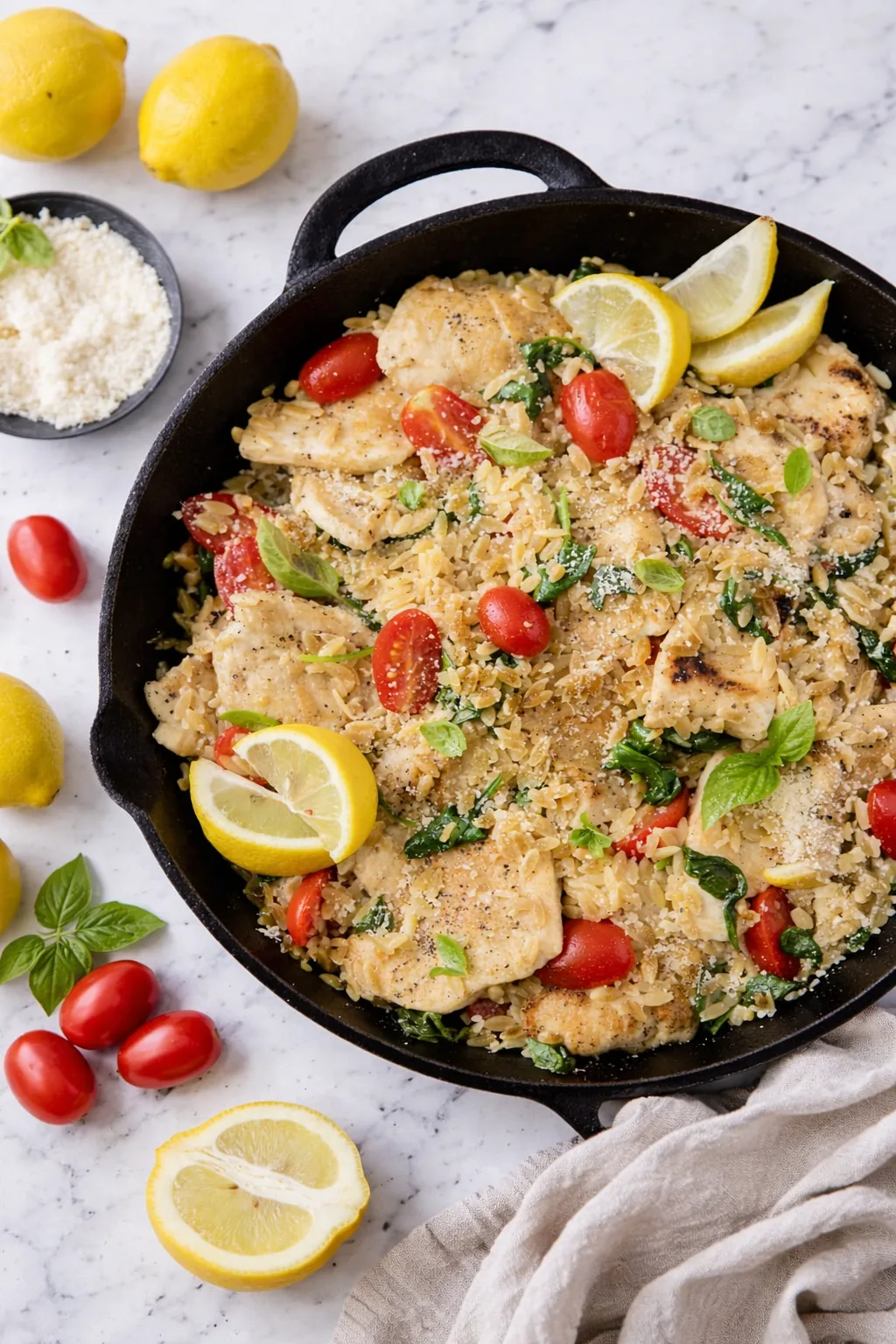 Healthy One-Pot Lemon Chicken Orzo