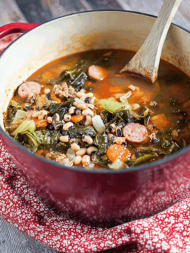 Black Eyed Pea and Collard Green Soup