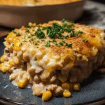 Cheesy Black Eyed Pea Casserole with Sweet Corn
