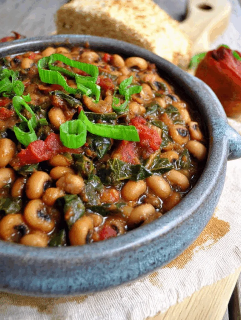 Smoky Vegetarian Black-Eyed Peas and Greens