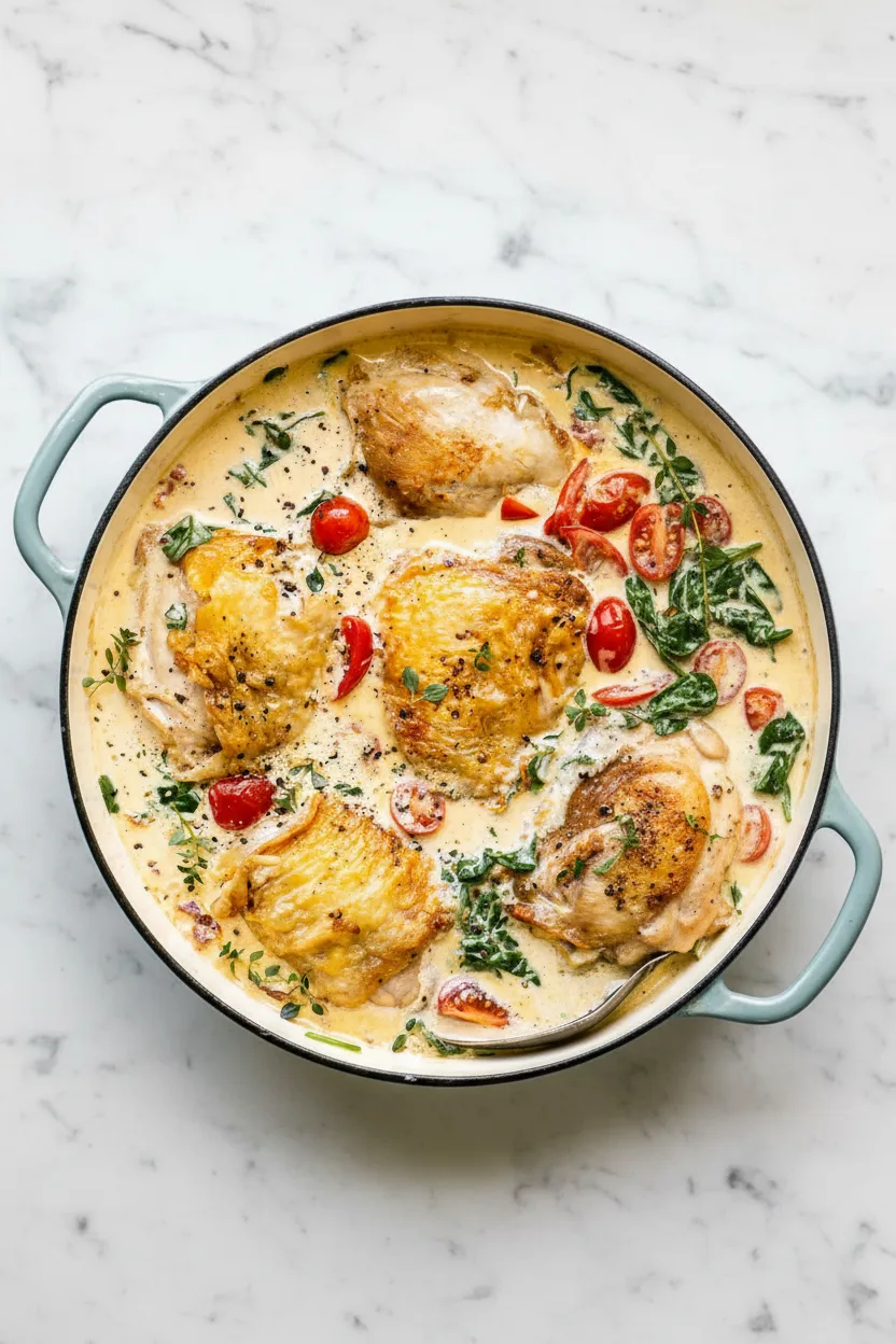 Creamy Tuscan Chicken Thighs