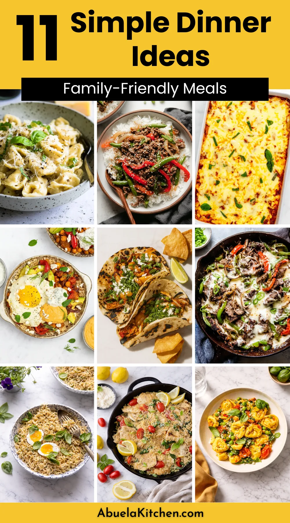 11 Simple Dinner Ideas Your Family Will Love