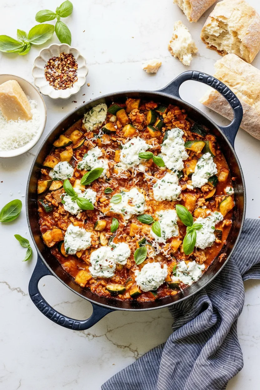 Ground Turkey and Zucchini Skillet