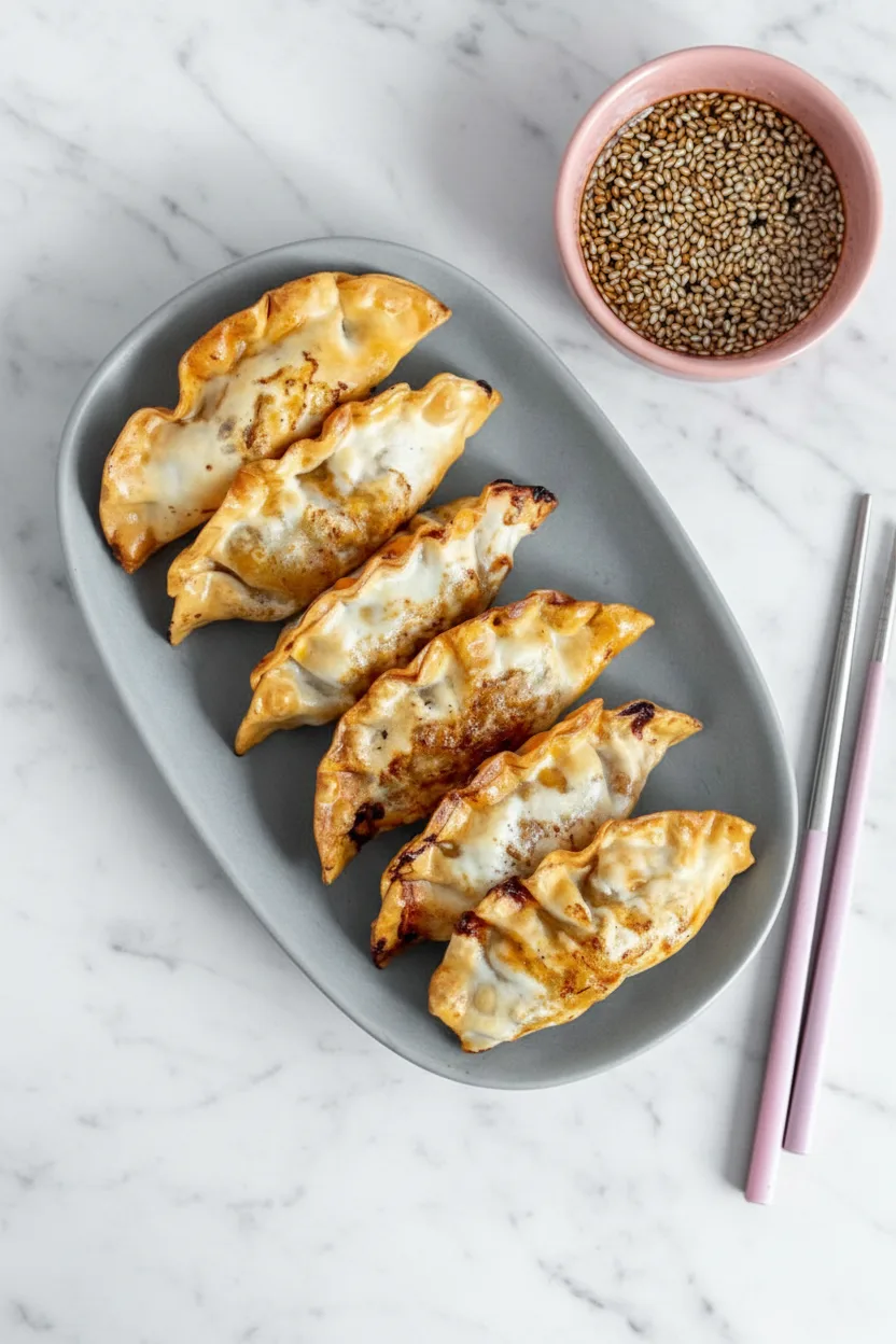 Frozen Dumplings Cooked in An Air Fryer