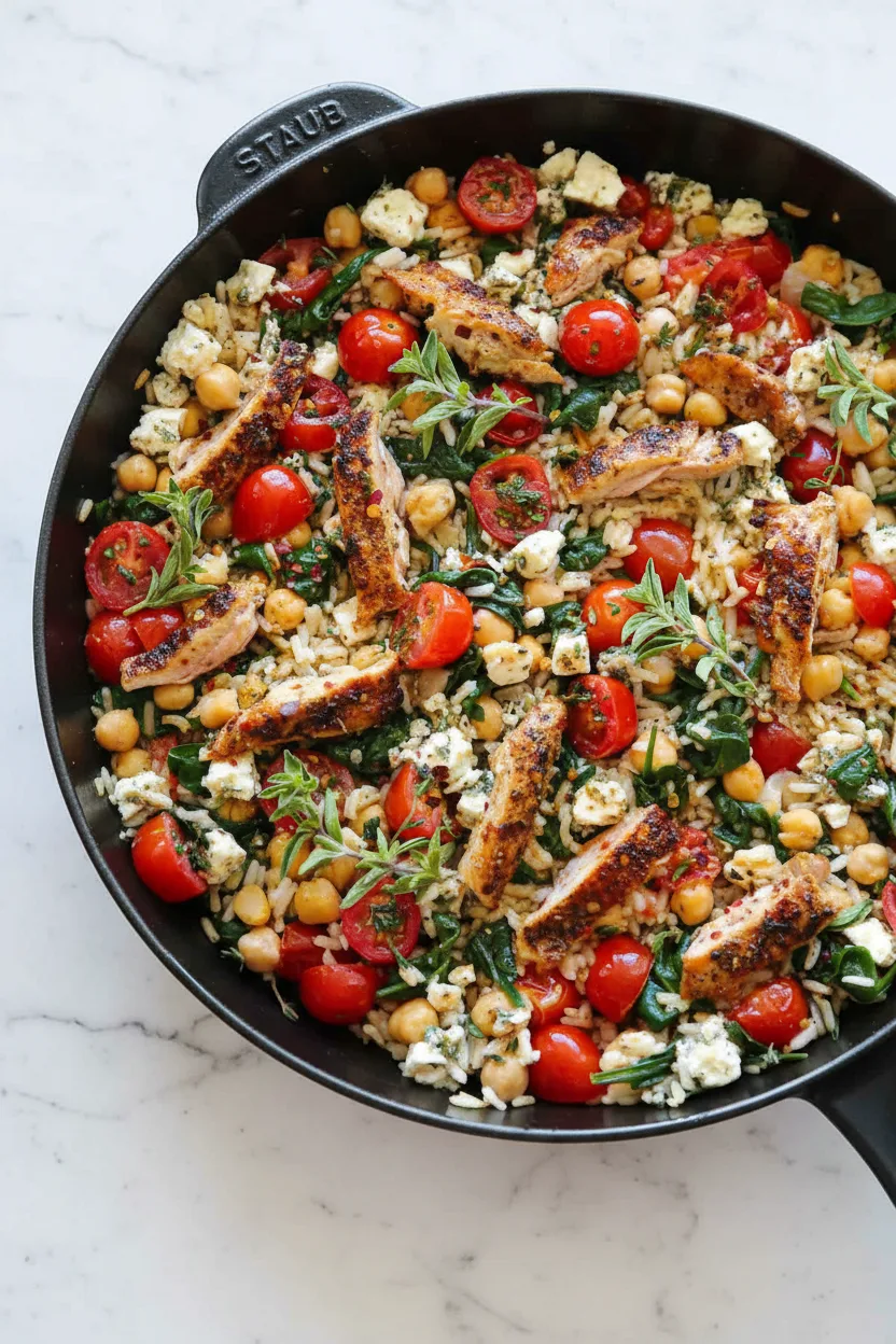 Greek Chicken and Lemon Rice