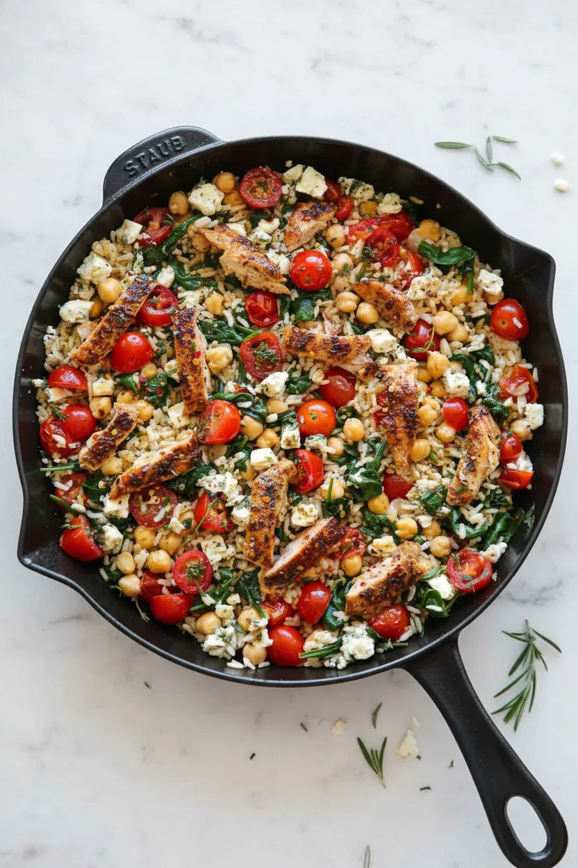 Greek Chicken and Lemon Rice