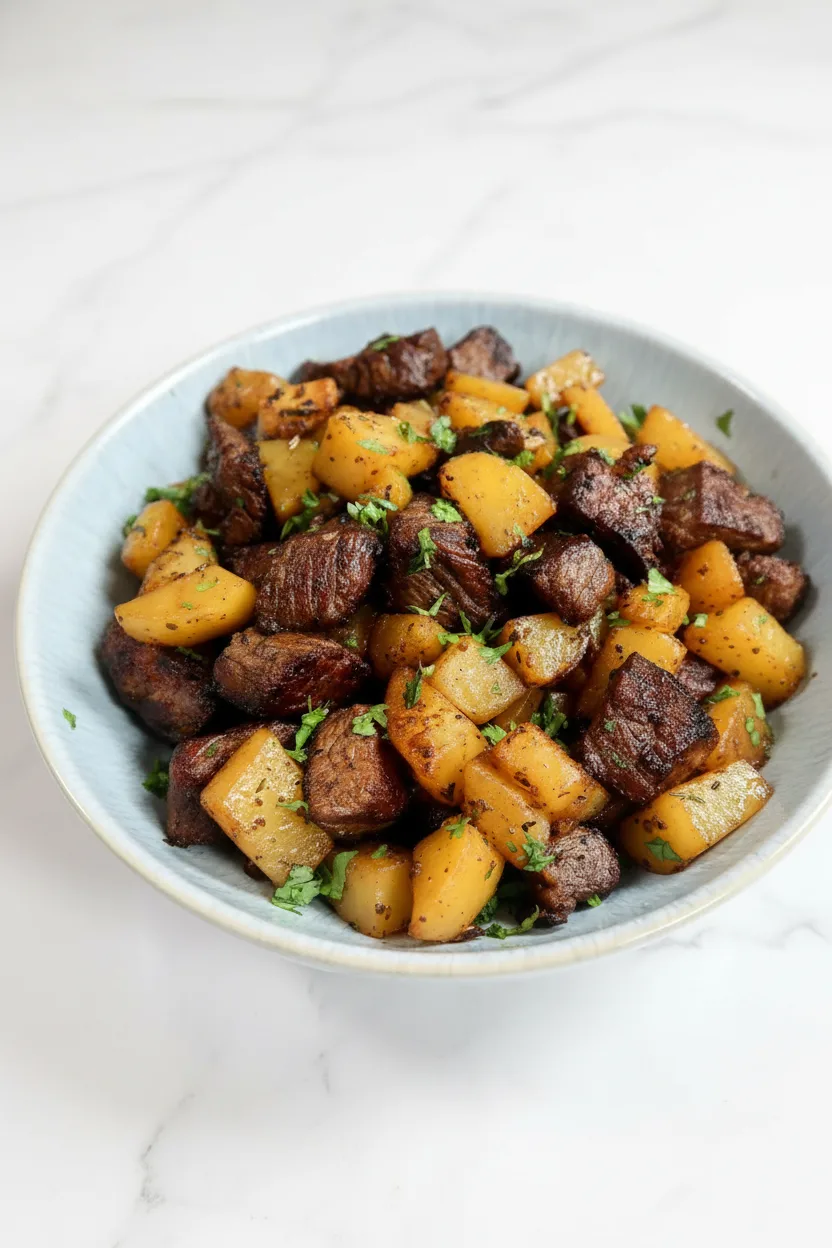 High Protein Slow Cooker Garlic Butter Beef Bites