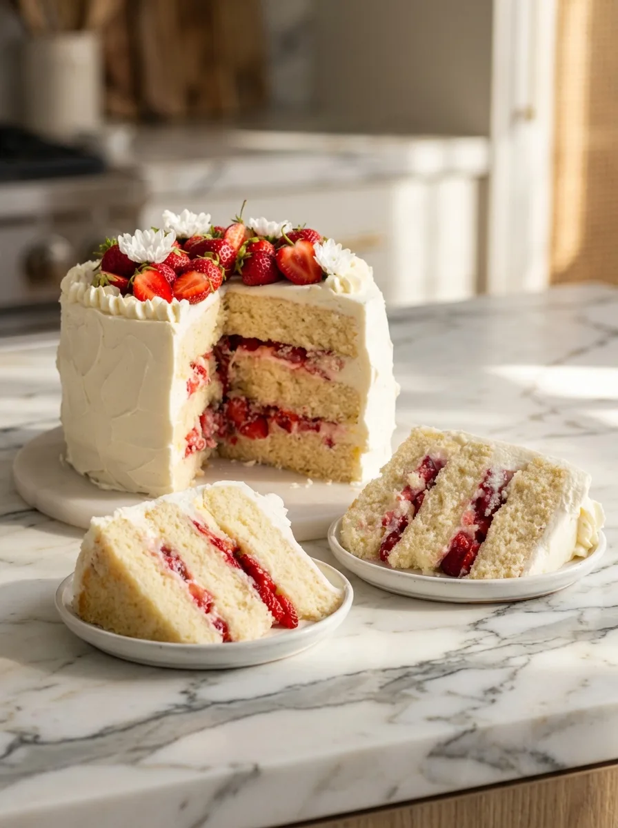 Strawberry Vanilla Cake