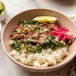 Skirt Steak Rice Bowls with Chimichurri Sauce