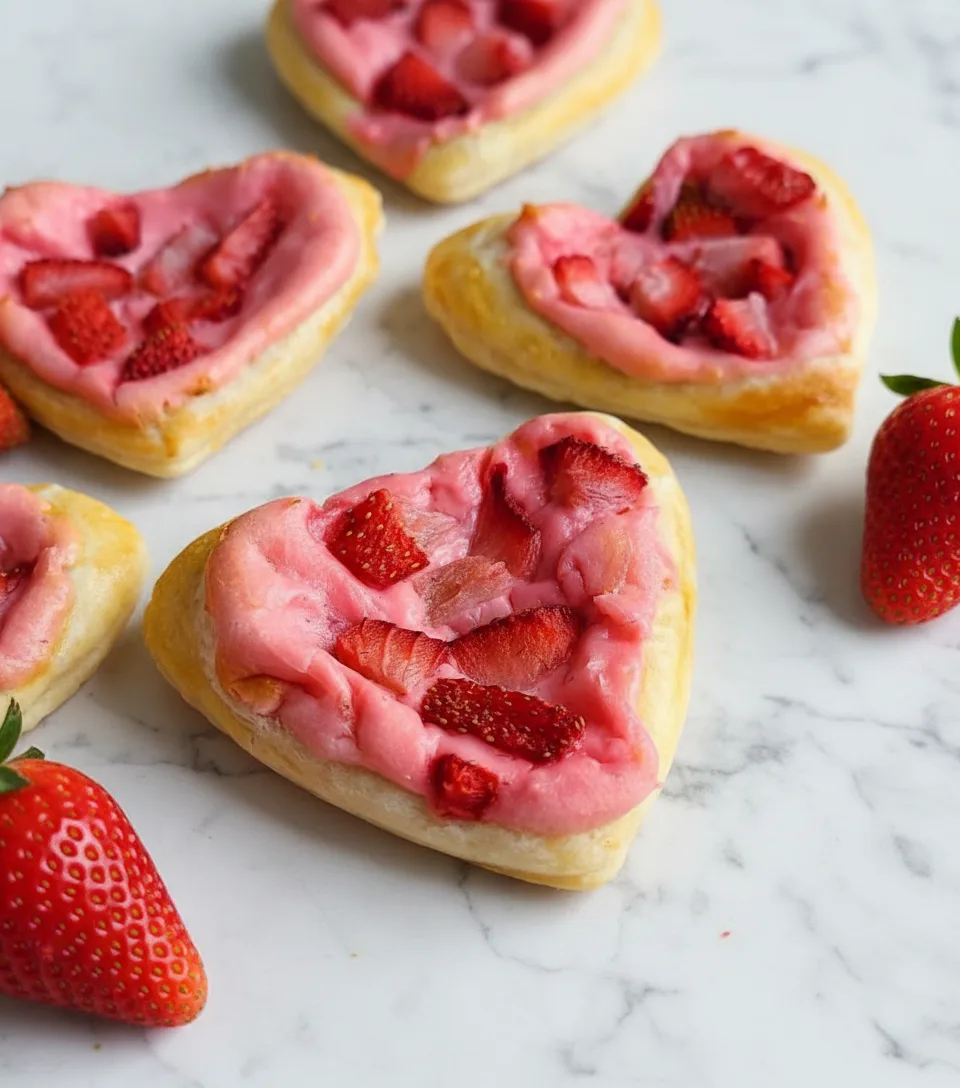 Strawberry Cream Cheese Heart Danishes