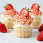 Strawberry Crunch Cupcakes