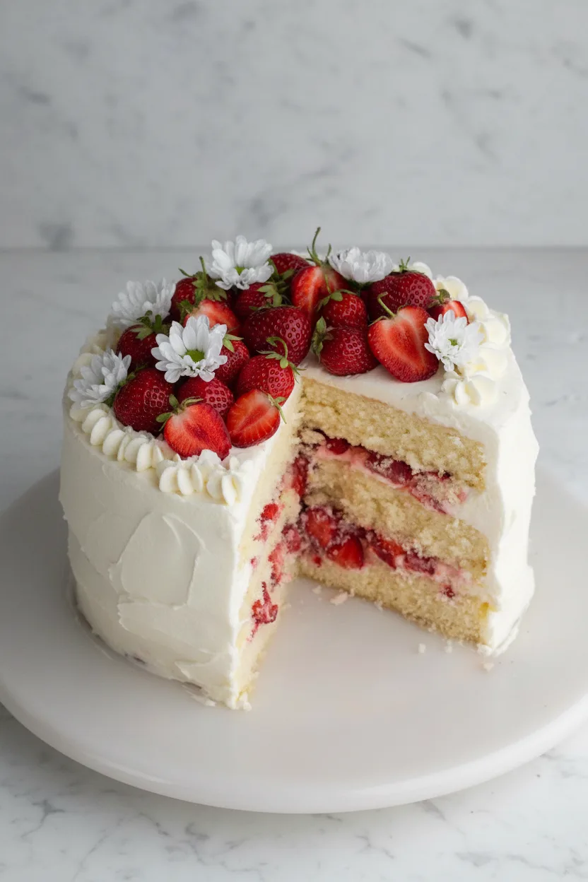 Strawberry Vanilla Cake