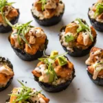 Baked Chipotle Salmon Sushi Cups