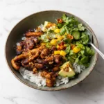 Chili Crisp Chicken Mango Rice Bowl
