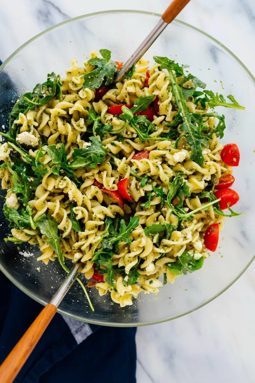 Classic Basil Pesto Pasta Salad