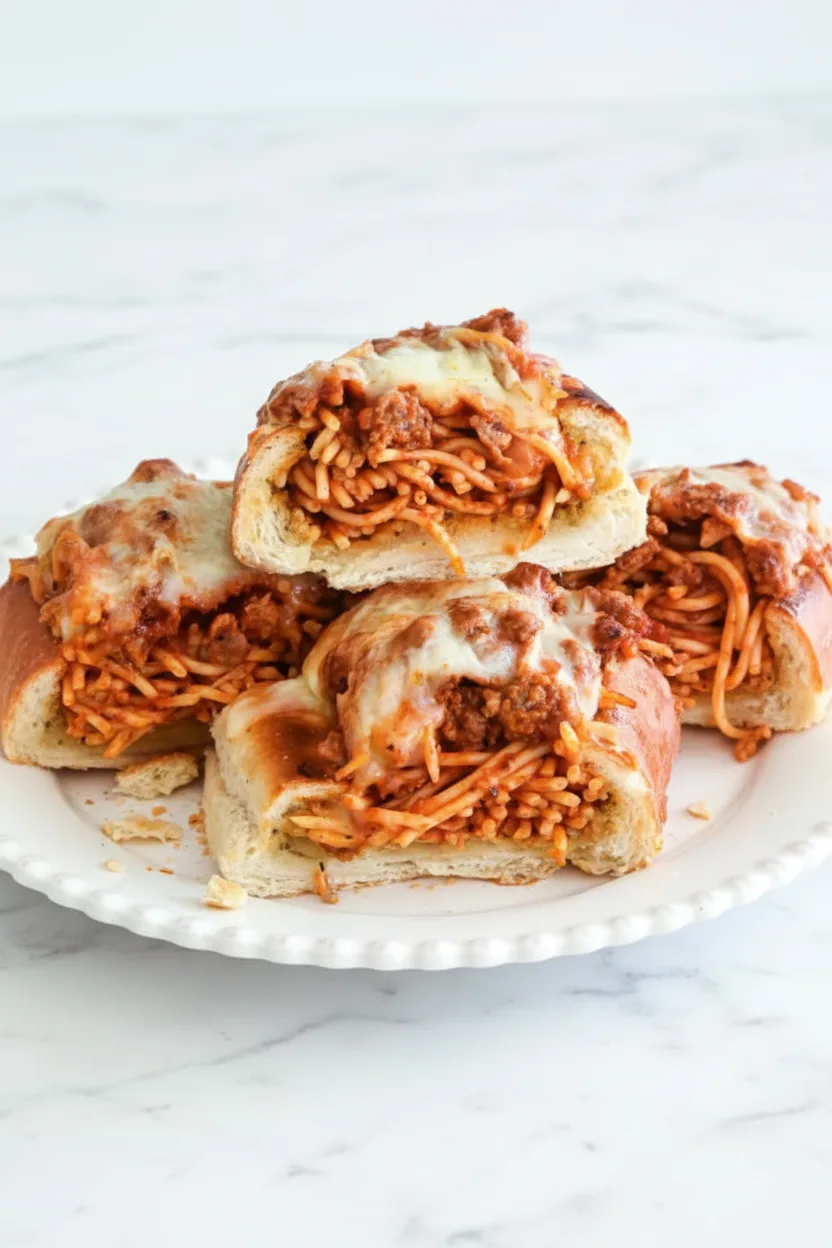 Easy Spaghetti Garlic Bread Bowls
