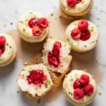 Lemon Raspberry Pistachio Cupcakes