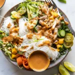 Peanut Chicken Spring Roll Style Bowls