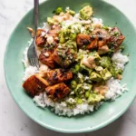 Spicy Chipotle Honey Salmon Rice Bowls