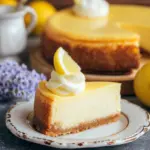 Baked Lemon Custard Cheesecake with Smooth Texture