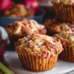Bakery Style Rhubarb Muffins