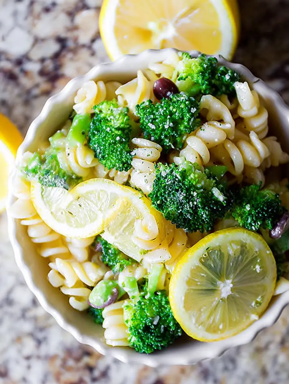 Broccoli Pasta Salad with Olive Oil Dressing
