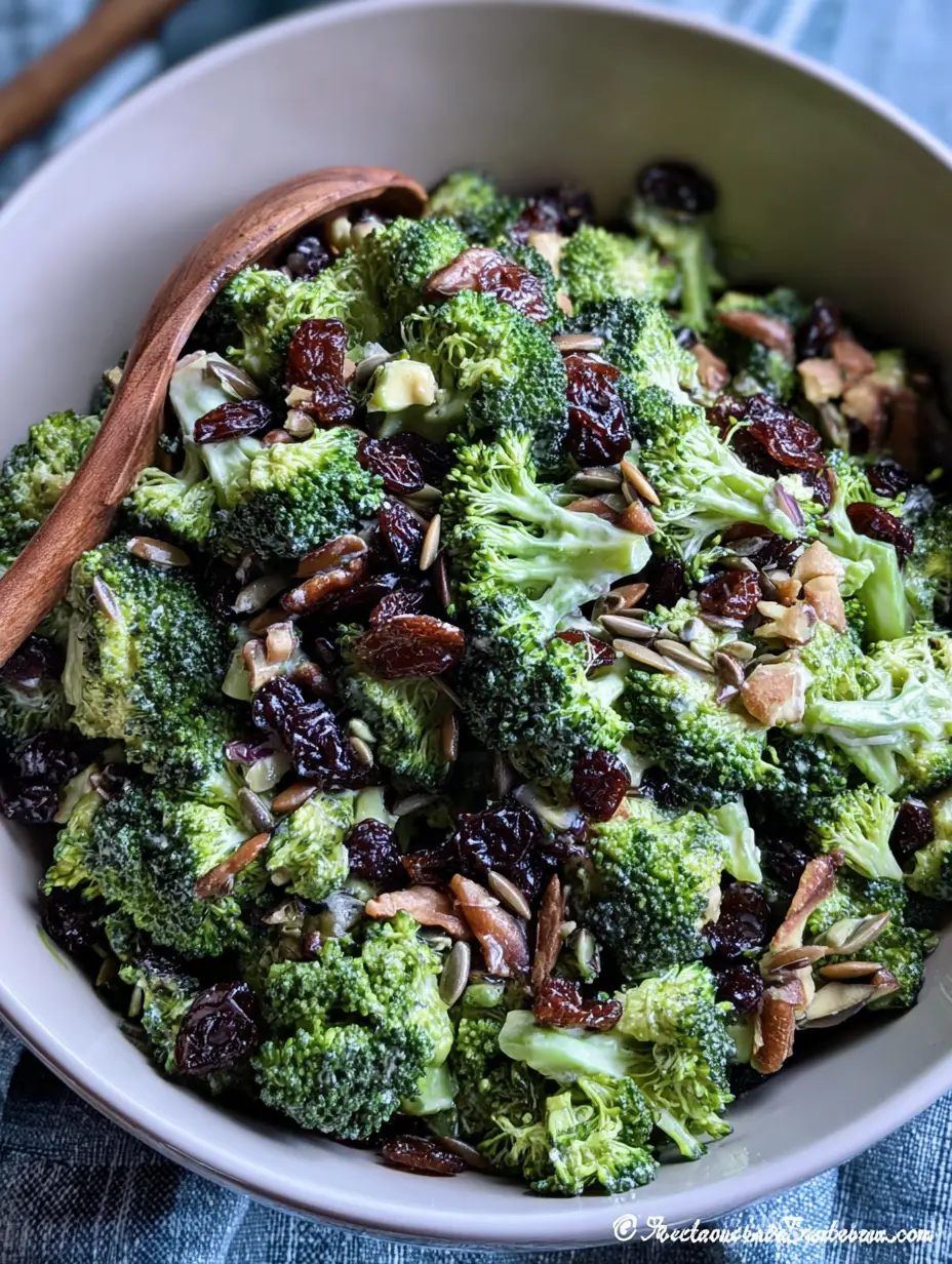 Broccoli Salad with Raisins and Seeds