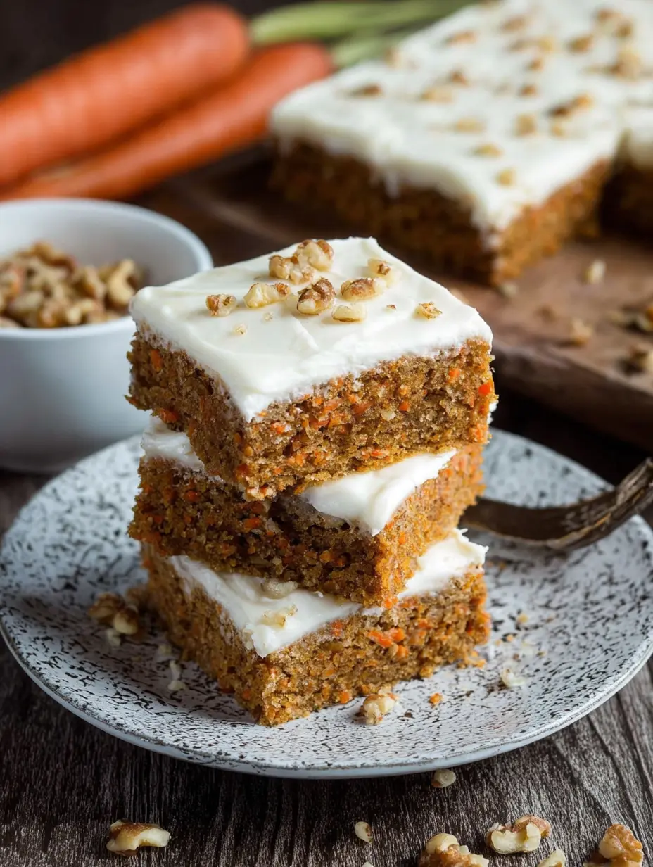 Carrot Cake Bars with Cinnamon Cream Cheese Frosting