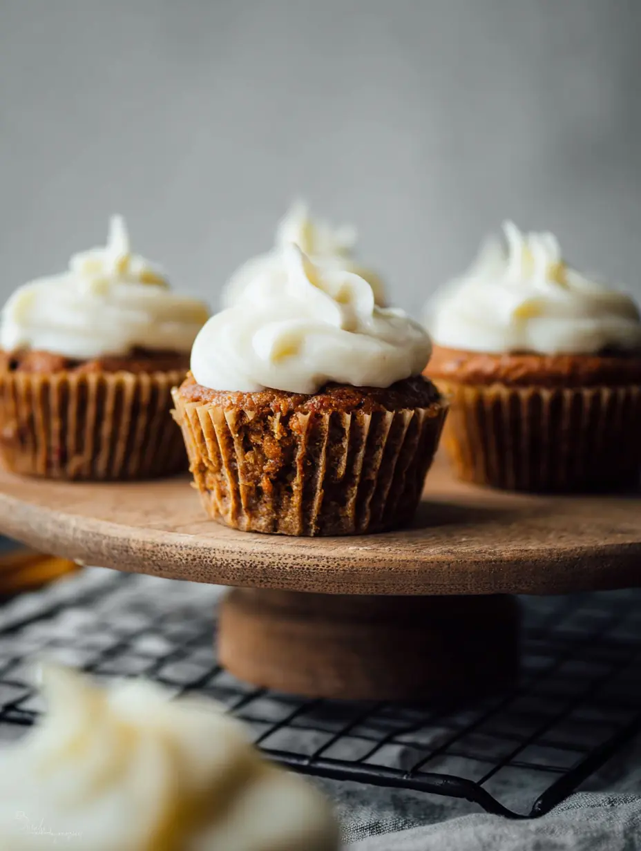 Carrot Cake Cupcakes with Coconut Frosting