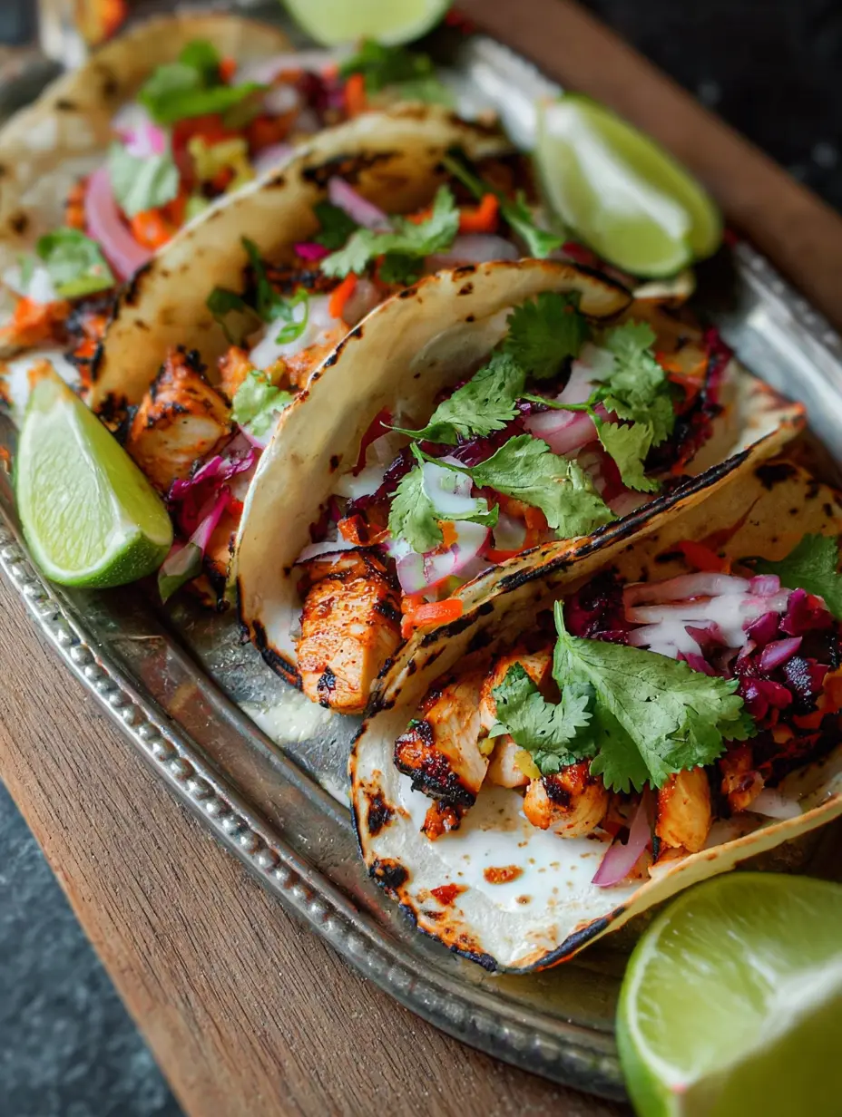 Charred Street Style Chicken Tacos