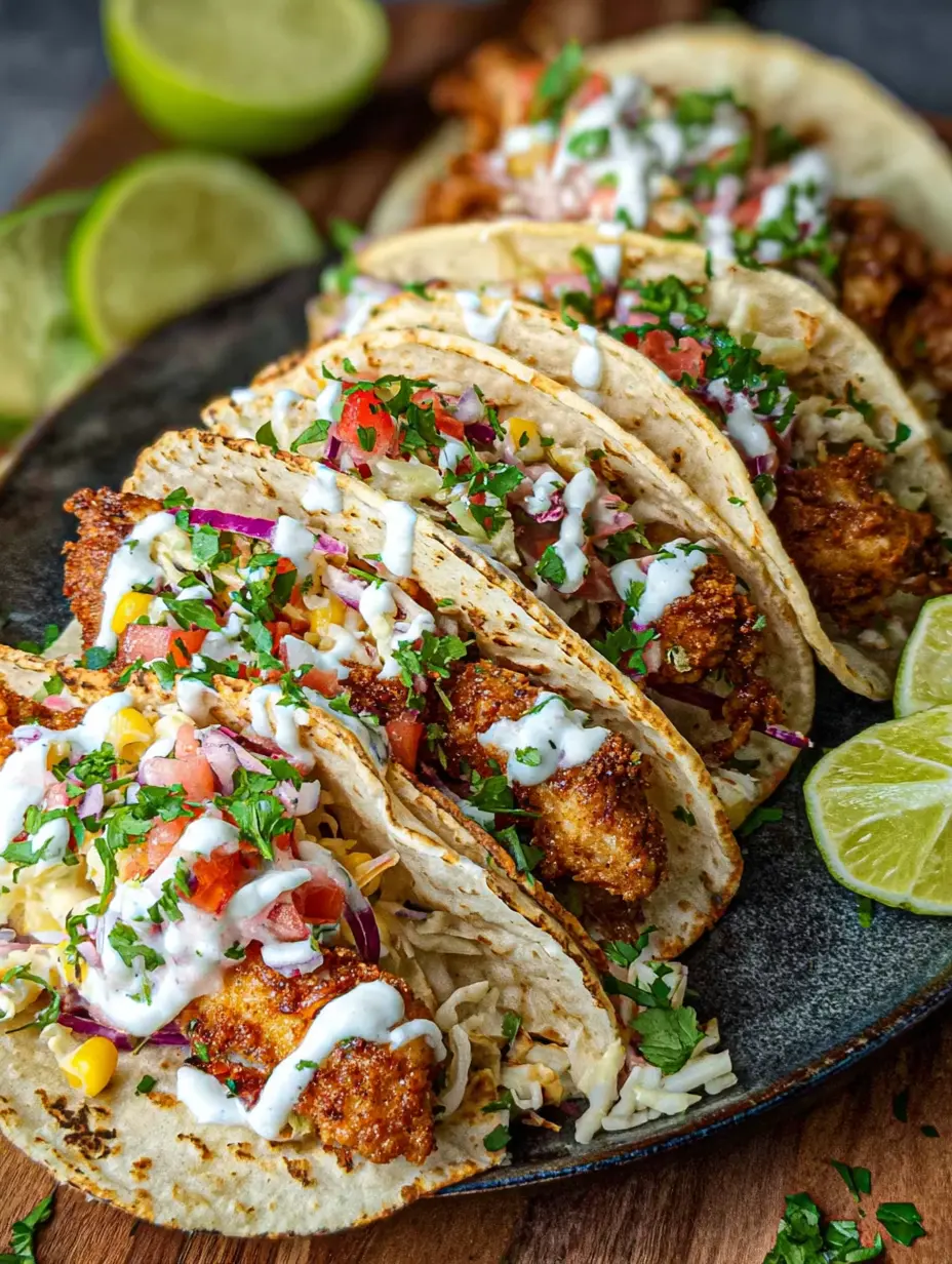 Crispy Fried Chicken Street Tacos