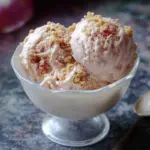 Homemade Rhubarb Crumble Ice Cream