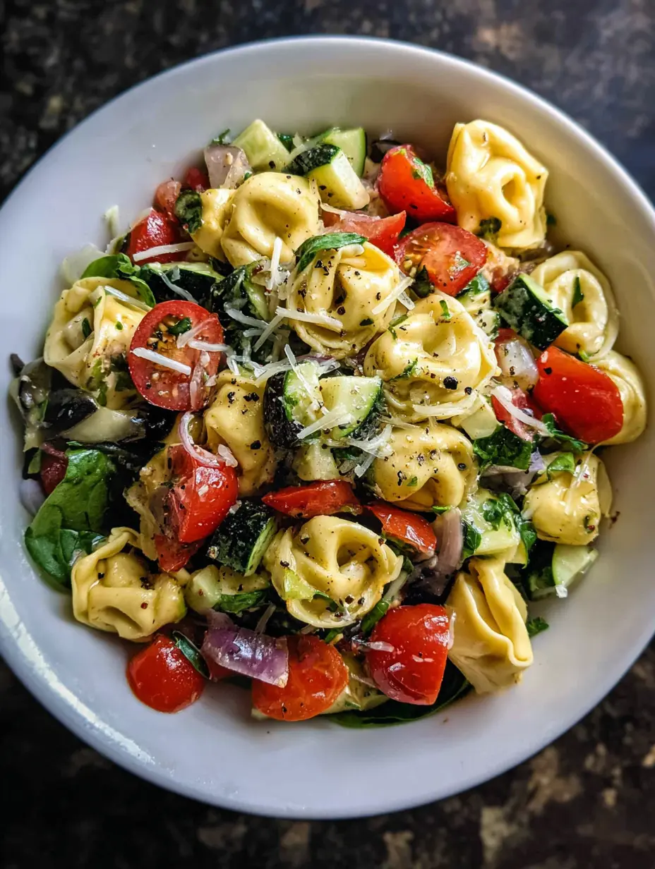 Italian Tortellini Veggie Salad
