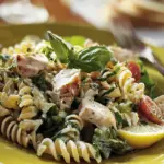 Lemon Basil Chicken Pasta Salad