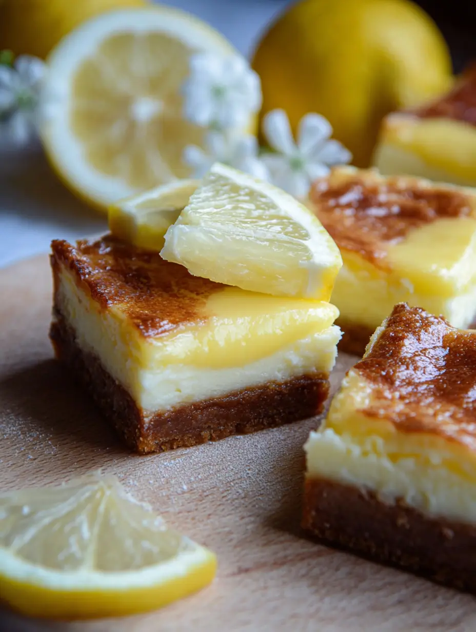 Lemon Cheesecake Bars with Lemon Curd Topping