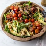 Lemon Herb Grilled Chicken Orzo Salad with Avocado