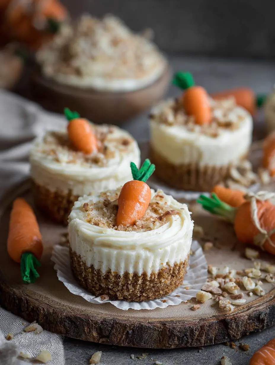 Mini Carrot Cake Cheesecakes