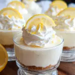 No Bake Lemon Cheesecake Cups with Whipped Cream