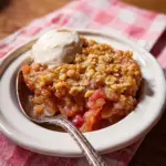 Old Fashioned Rhubarb Crisp Dessert