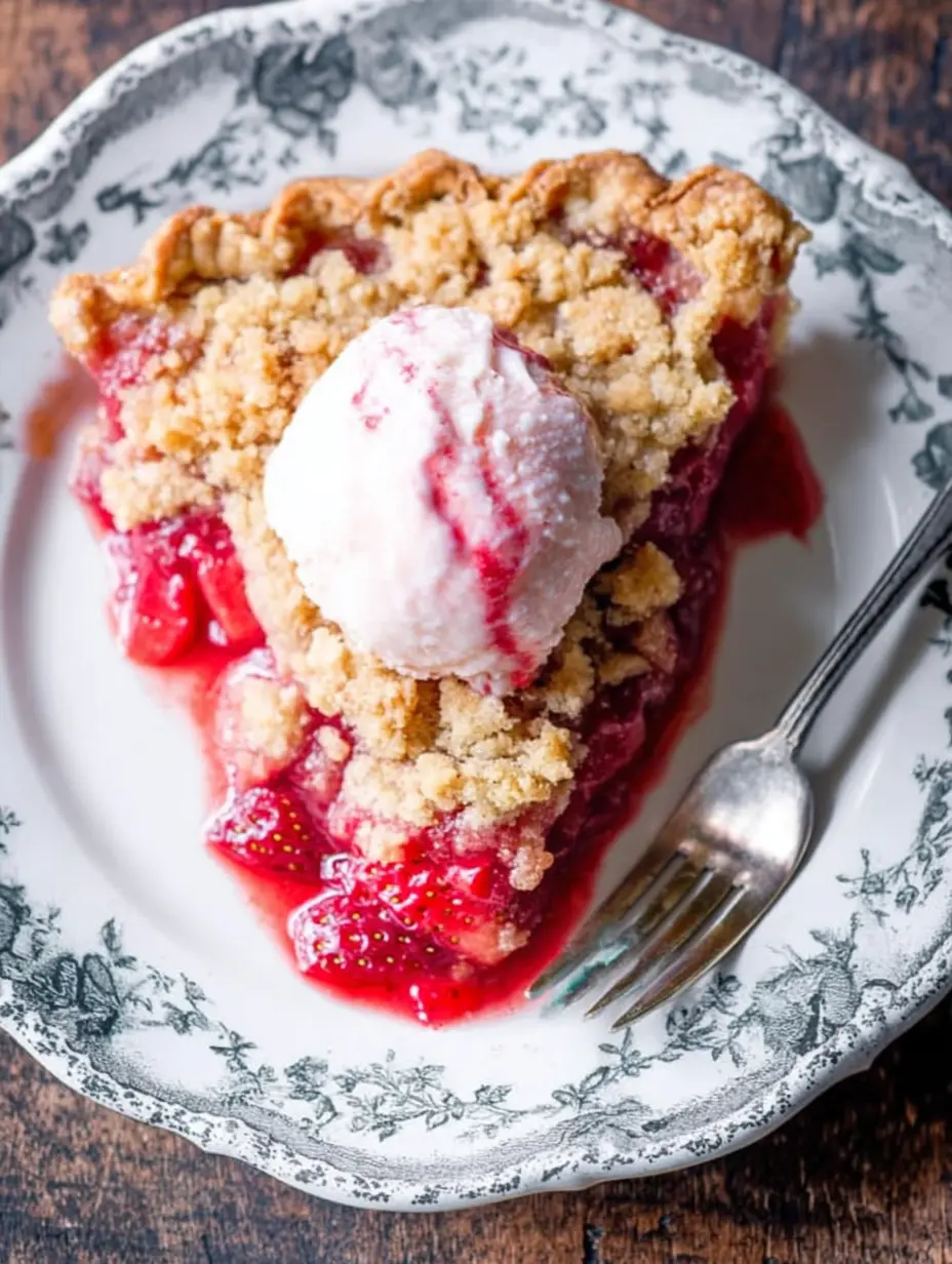 Old Fashioned Strawberry Crumble Pie