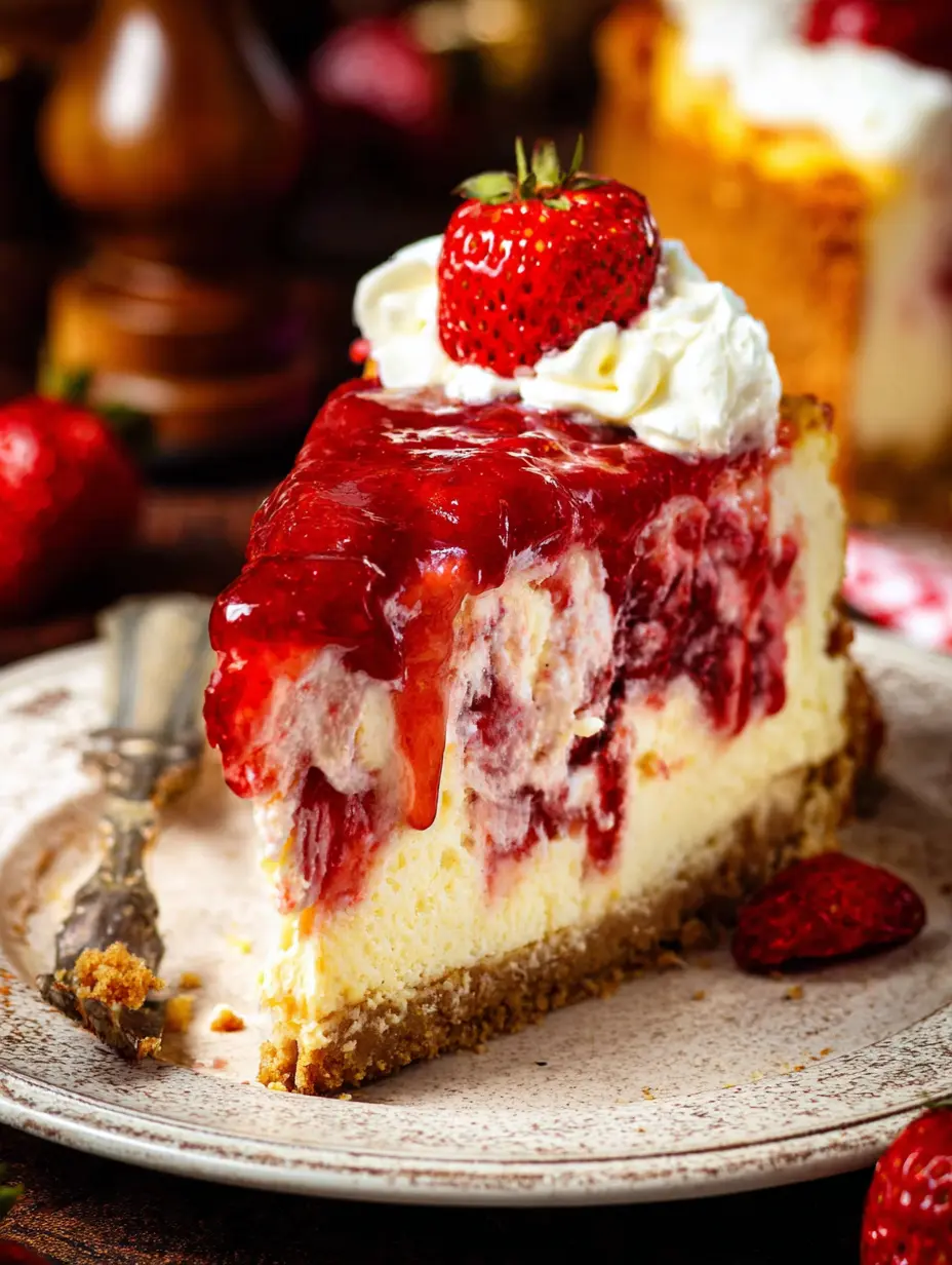 Strawberry Cheesecake with Homemade Strawberry Jam