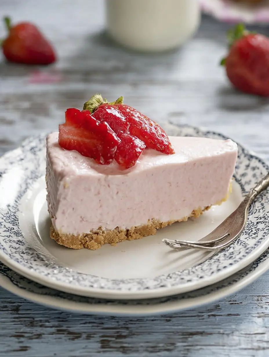 Strawberry Cheesecake with Light Cream Filling