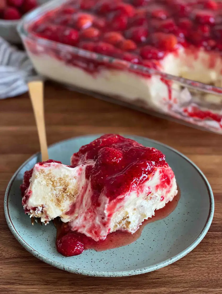 Strawberry Cheesecake with Soft Biscuit Crust