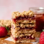 Strawberry Jam Filled Crumble Squares