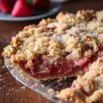 Strawberry Rhubarb Crumble Pie With Buttery Topping